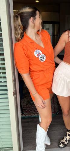 The Moon Day And Orange Gameday Romper 