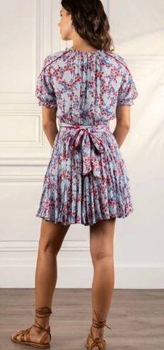 Poupette St. Barth  Ivy Mini Dress Blue Red Floral blue Kookoo Bird