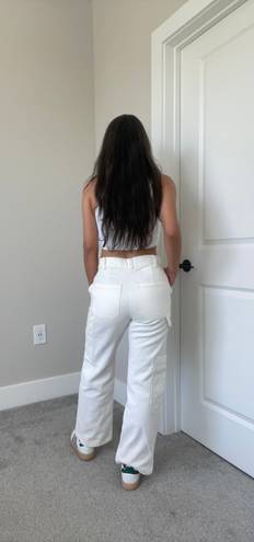 H&M White Cargo Wide Leg Pants