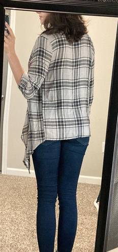 Aeropostale Grey Plaid Cardigan