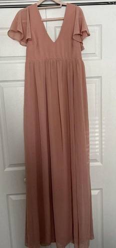 Birdy Grey  Hannah Empire Bridesmaid, Formal, Prom, Dusty Rose Dress Gown Size M