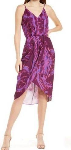 Chelsea28  Sleeveless Faux Wrap Dress Purple Size XL