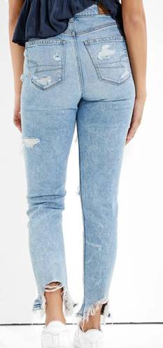 American Eagle Stretch Ripped Mom Jean High Rise 3369 Size 16