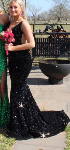 Scarlett Portia &  Black Sequin Prom / Formal Dress