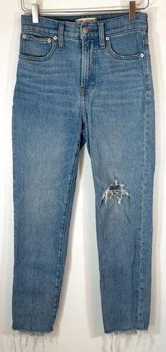 Madewell  The Perfect Vintage Jean Medium Wash Distressed High Rise Size 24