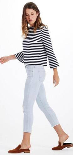 AG Adriano Goldschmied Stilt Crop Idyl Destroyed 26 Light Wash Distressed