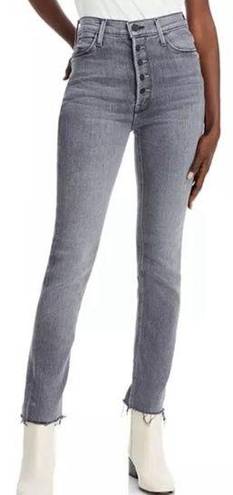 MOTHER The Pixie Dazzler Ankle Fray Jeans in Digging Up Dirt Gray size 30