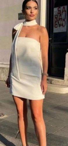 ZARA nwt blogger favorite white mini party coctail choker dress