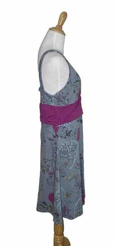 Patagonia  Crossover Dress Womens  Grey Floral Plum Floral  Size large