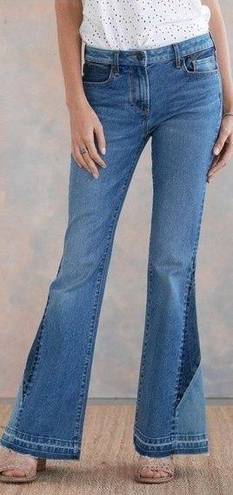 Driftwood  Jeans Cleo Besties Flare Patchwork Inset Boho Denim Women’s Size 30