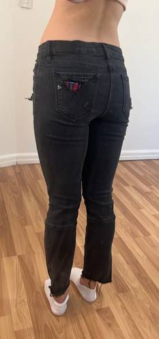 Hidden Jeans Y2K Low Rise Black Jeans 