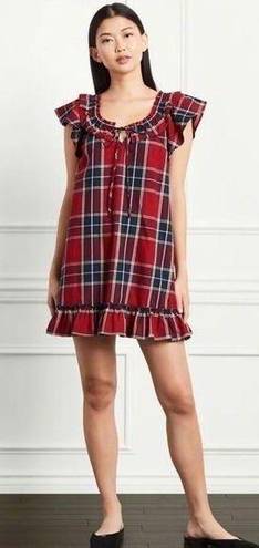 Hill House  Home Cordelia Dress - Red Tartan