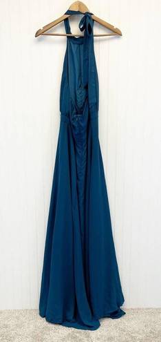 Yumi Kim NEW  Womens M High Demand Maxi Dress Ink Blue Halter Top Gown