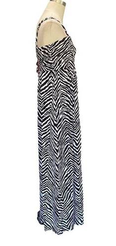 Chico's  Black & white GEMMA convertible zebra maxi dress Size 1/ US womens 8