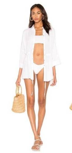 l*space NWT  Pacifica Tunic Cover-Up in White sz M/L