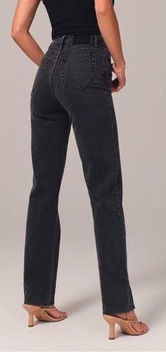 Abercrombie & Fitch  Curve Love Ultra High Rise 90s Straight Jean Black Size 23