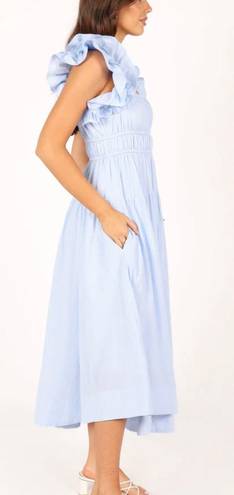 Petal and Pup Linda Midi Dress Blue Stripe