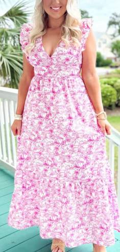 Summer Pink Maxi Dress