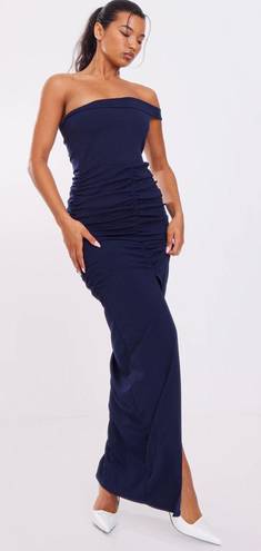 Pretty Little Thing Navy One Shoulder Midaxi Dress