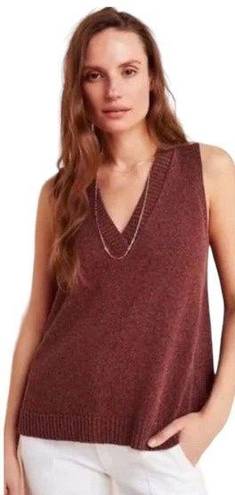 Anthropologie  Camilla V Neck Knit Sweater Tank Vest Brown S