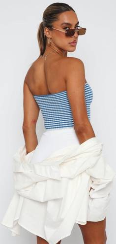 White Fox Boutique Blue Tube Top