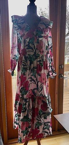 INC  INTERNATIONAL CONCEPTS Plus Size Floral-Print Ruffled Maxi Dress - Size 1X.