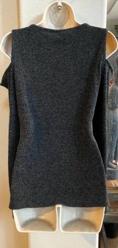 Juicy Couture Like new Charcoal Gray  peekaboo stretchy sweater.