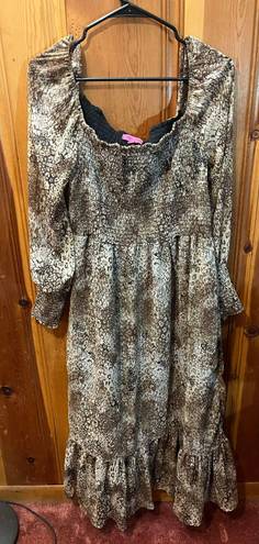 Betsey Johnson Snakeskin Maxi Dress