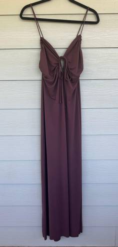 Mango brown maxi dress