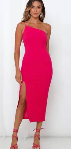 Hello Molly Hot Pink midi Dress