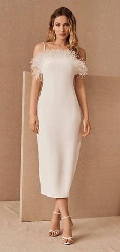 Elliatt  Harley Dress in Ivory with Feathers Size Small