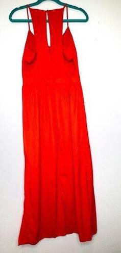 Sans Souci  Red Strappy Cut Out Side Maxi Dress