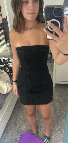 ZARA Black Denim Mini Dress