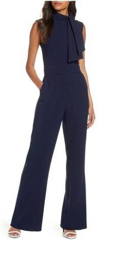 Harper  ROSE Scarf Neck Crepe Jumpsuit