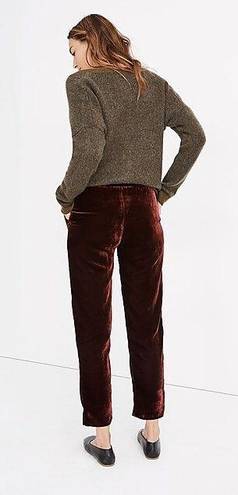 Madewell Velvet Tapered Pleat Pants XS