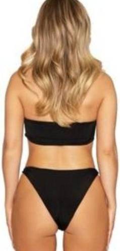 Naked Wardrobe NWT  Bandeau Bikini Set in Black