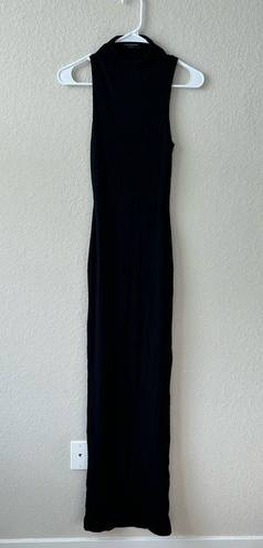 Naked Wardrobe NWOT  Black Sleeveless Mock Neck Maxi Dress