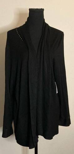 89th and Madison - Black long sleeve Cardigan size 3X