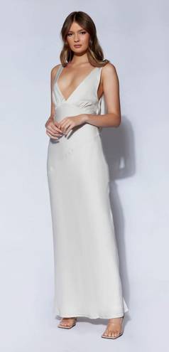 Meshki Maxi Satin Dress With Cowl Back-Nadia