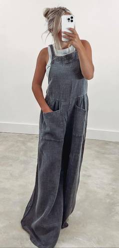 Boutique Wide Leg Overall Gray Size M