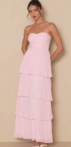 Lulus Pink Tiered Ruffle Dress