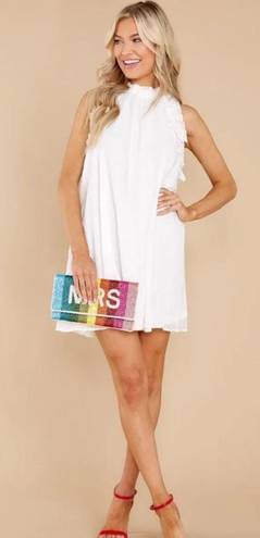 Aura White Linen Mini Dress