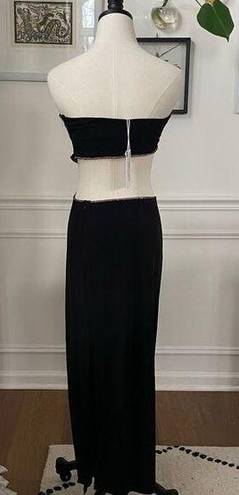 Saints + Secrets NWT  Cut Out Strapless Black Copper Bling M