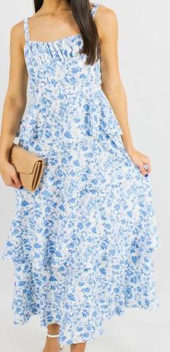 Blue Floral Maxi Dress