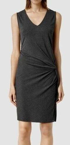 ALLSAINTS  Keel Mar Dress Twist Knotted Front Dark Gray Heather Women's Size 2