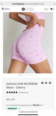 Astoria Activewear Astoria Cherry Blossom Luxe Crop & Short Set