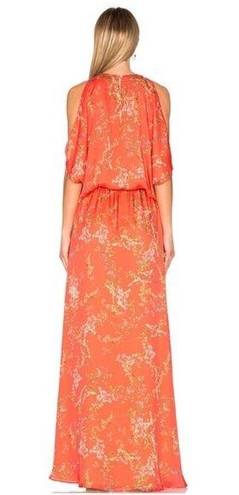 Alexis  Red Cold Shoulder Angia Floral Crepe Maxi Dress Sz S