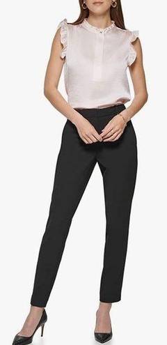 DKNY NWT  Women's Stretch Crepe Fixed Waist Skinny Pant Black Solid Size 8