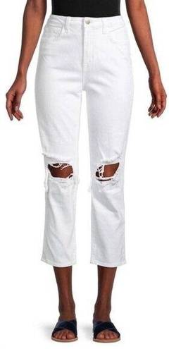 L'Agence NWT  Audrina High Rise Straight Jean in Blanc Worn Destruct - Size 32