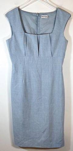 Marvin Richards Vintage  Light Blue Square Neckline Shift Dress Size 8